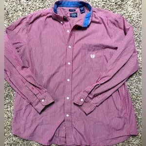 Mens Chaps Red & White Pinstripe